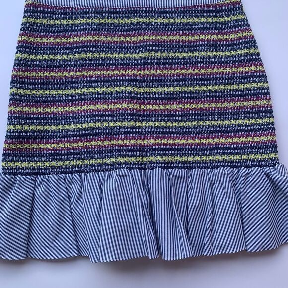 New Parker ruffle mini Skirt in Blue and pink Sz 10 - Picture 11 of 16